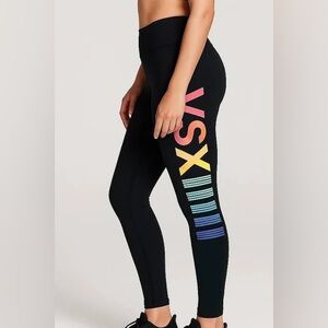 Victoria's Secret Black Leggings with Multicolor VSX Logo
